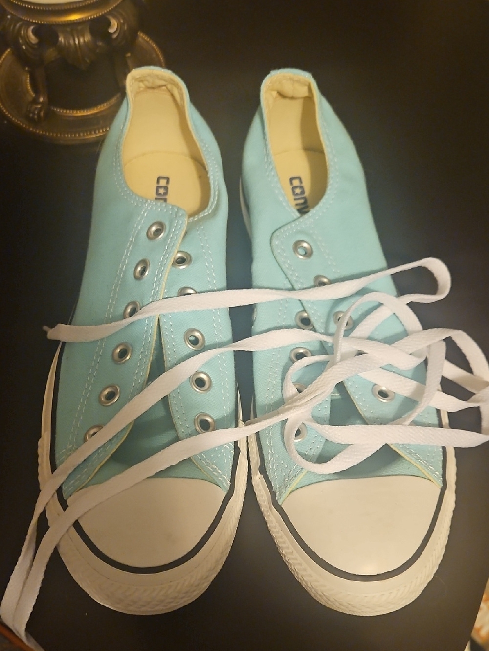 Converse Light Blue Low-Top Canvas Sneakers